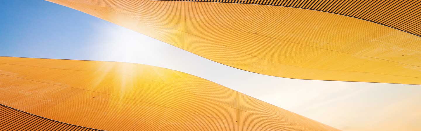 Architectural curves sunlight