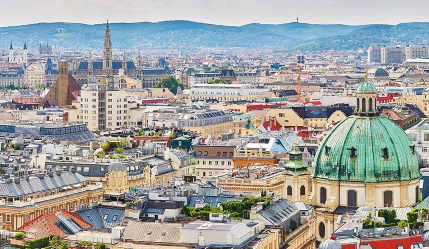 Vienna city skyline