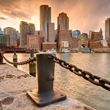 Boston waterfront and skyscrapers