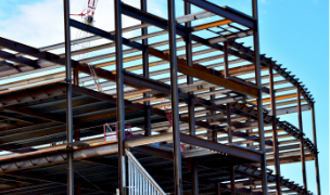 construction raw steel frame