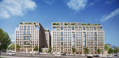 Rendering of a building