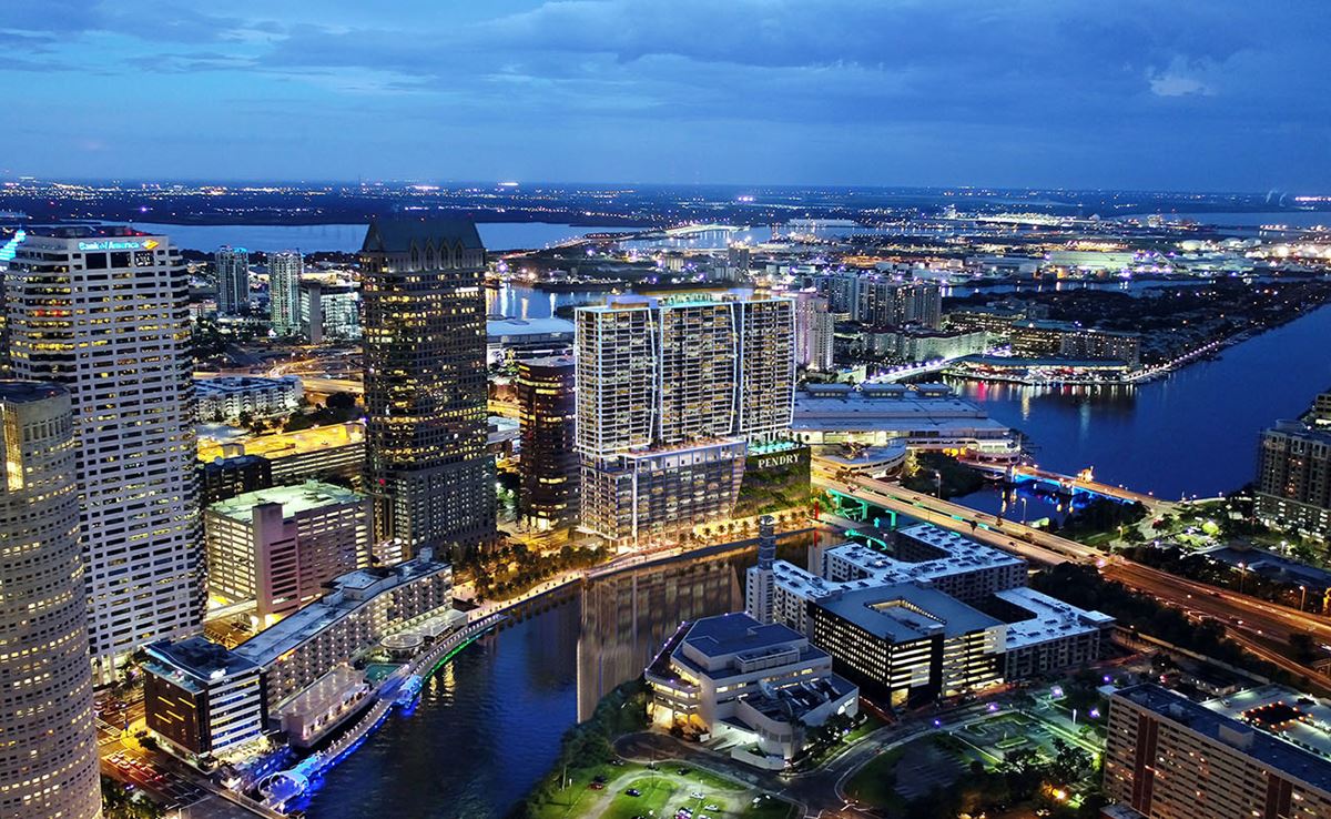 Aerial view of Pendry Hotel & Residences